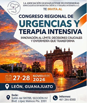 Flyer de Congreso Regional de Urgencias y Terapia Intensiva