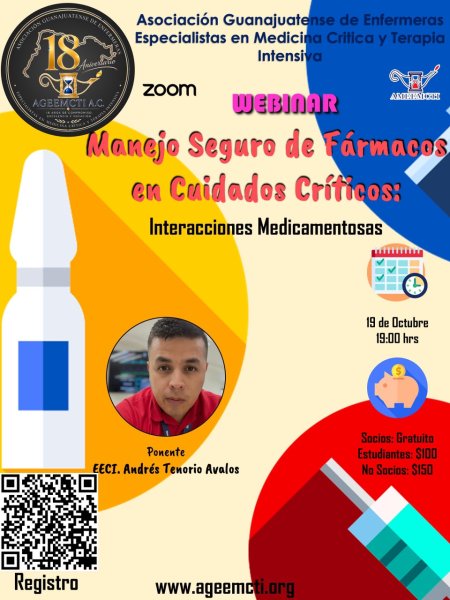 Flyer de Manejo seguro de fármacos en cuidados críticos: Interacciones medicamentosas